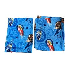 Disney Pixar Cars Lightning McQueen Mater Blue Window Curtain 2 Panels 63x40
