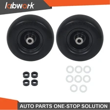 Labwork 2-Pack 9X3.50-4" Lawnmower Tire & Wheel Assembly Polyurethane Solid Tire