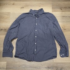 Eddie Bauer Shirt Men's L Plaid Check Long Sleeve Button Down Legend Wash