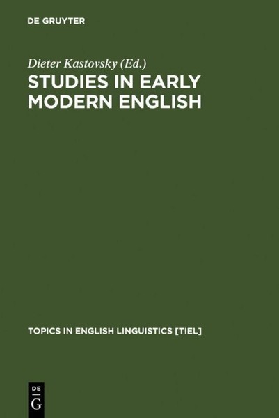 Studies In Early Modern English Dieter Kastovsky-image
