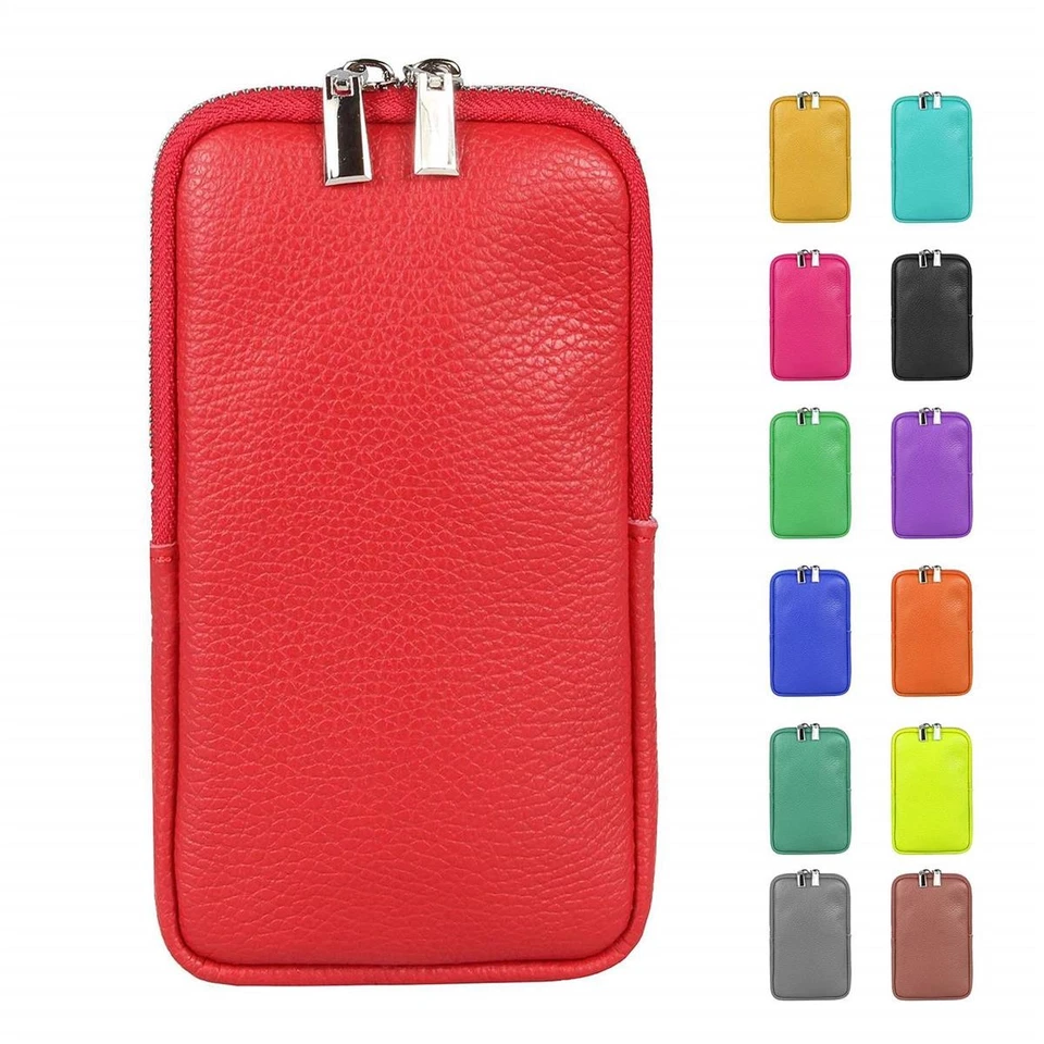 DAMEN LEDER HANDY TASCHE Smartphone Crossbody Umhängetasche Schultertasche Börse - Bild 1 von 4