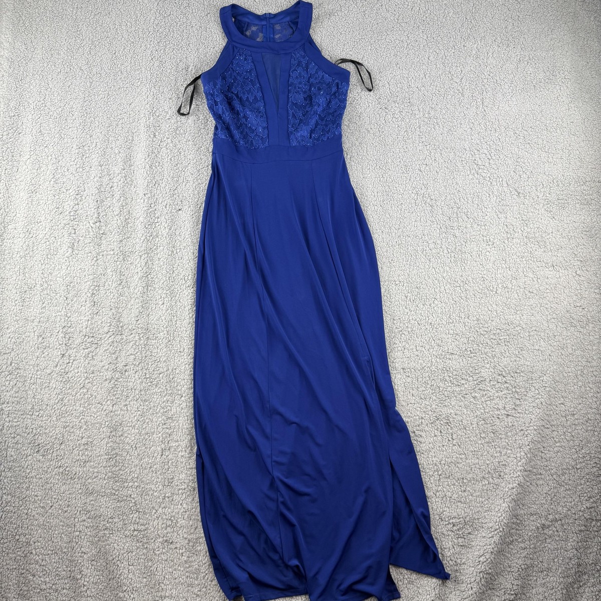En Focus Studio Dress Womens 6 Sleeveless Lace Bodice Maxi Formal Gown  Elegant