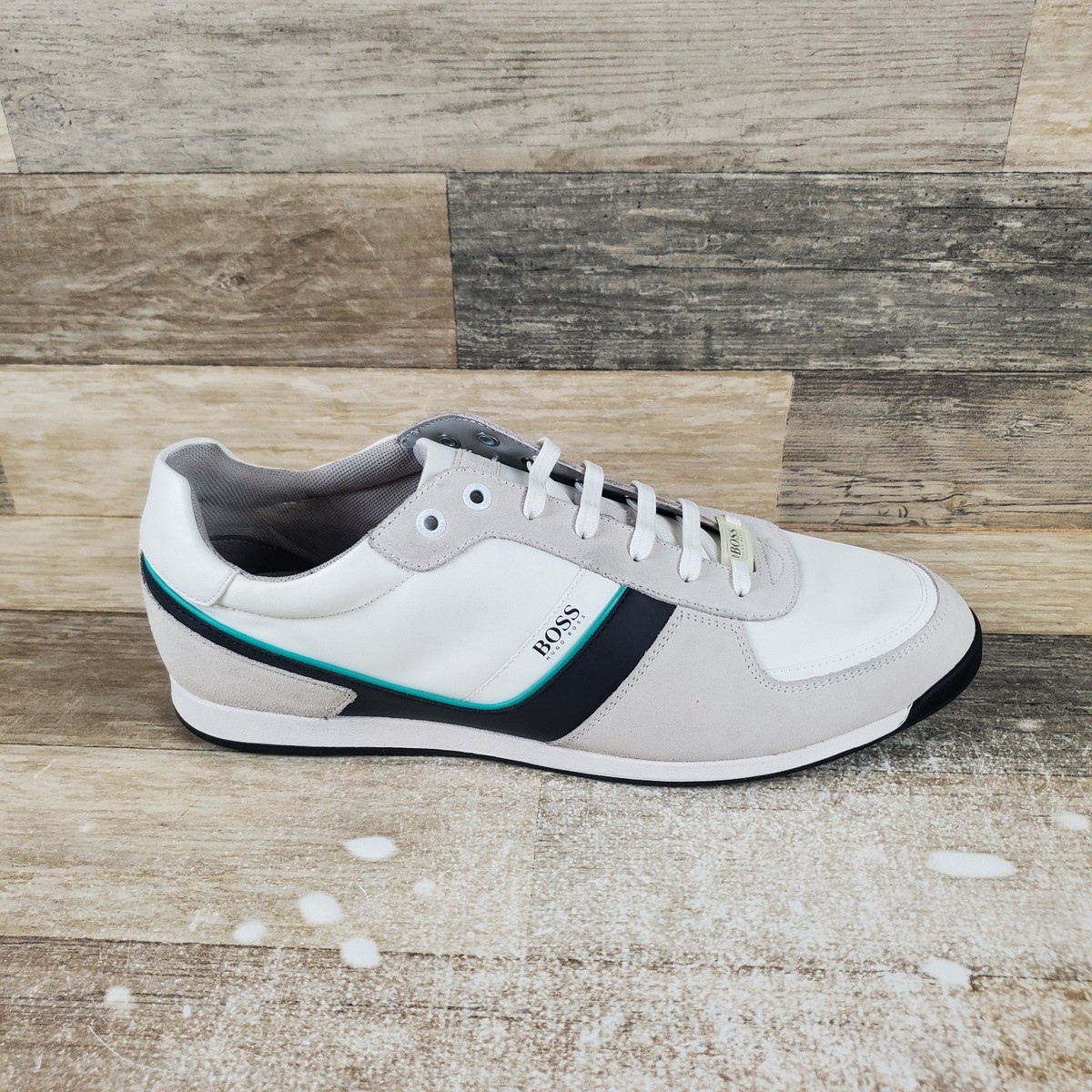 Footwear Hugo Boss Glaze Sneaker Hugo Boss Glaze Low Mens Shoes Sz 12 Gray  White Trainers Lace-Up