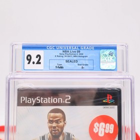 PS2 PlayStation 2 NBA LIVE 09 2009 TONY PARKER - CGC GRADED 9.2 A+ NEW & Sealed!