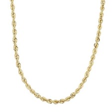 2.3mm Rope Link Chain 20" Necklace 14k Yellow Gold Bolivia 2.70 Grams