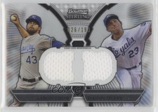 2011 Bowman Sterling Dual Relics Box Loader 26/196 Aaron Crow Danny Duffy 0d8