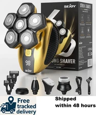 SEJOY 6D Strong Shaver – Men’s Electric Razor 5-in-1 Grooming Trimmer Set Wet/Dr