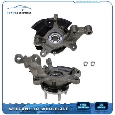 2X Front Steering Knuckles & Wheel Hub Bearings Assembly for Ford Edge 2007-2010