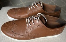 Pierre Cardin Men’s brown Leather Brogue Trainers/Shoes, UK size 9, Unworn