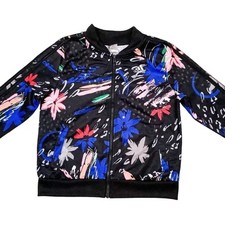 Adidas Junior Girls Size M 10/12 Zipper Jacket Blue