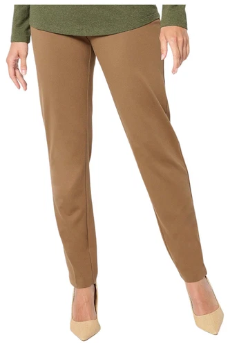 Pantalon à enfiler moka femme Susan Graver Supreme tricot jambes fines