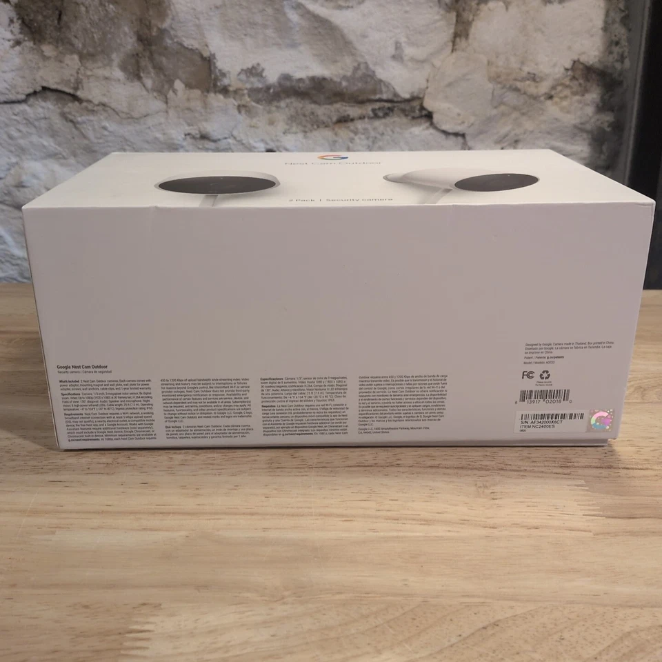 Google Nest Cam Outdoor Smart Security Camera (2-Pack) NC2400ES - NEW Open Box - Image 2 of 4