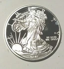 1 Troy Oz .999 Fine Silver SMI Walking Liberty Round BU Coin