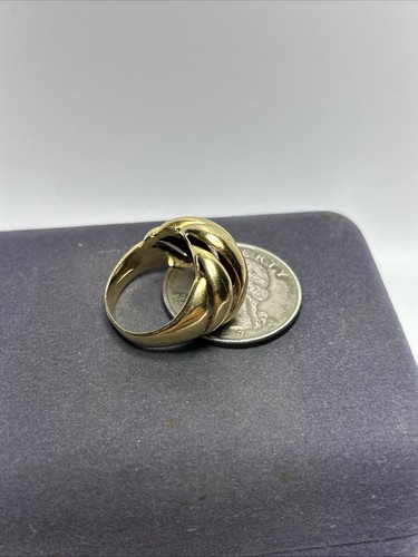 Vintage Tiffany & Co 18k Solid Yellow Gold Italy Open Ribbed Dome Ring - Picture 11 of 13