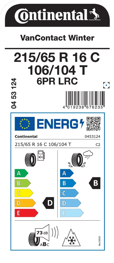 Continental VanContact Winter 215/65 R16 106T C M+S - Bild 2 von 2