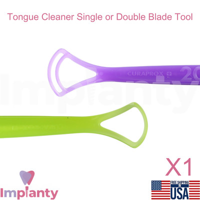 Curaprox Tongue Scraper Cleaner Single Double Blade Dental Oral Care Tool