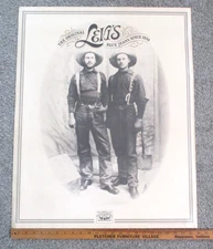 Vintage Original 1983 LEVIs Blue Jeans Cowboy Miners Western Poster 24" x 30"