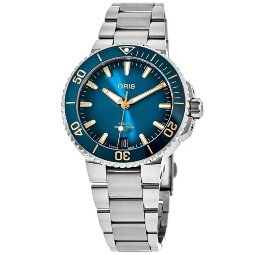 New Oris Aquis Date Blue Dial Steel Men's Watch 01 400 7769 4125-07 8 22 09PEB