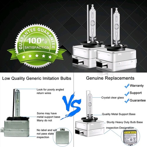 D1S BULB X2 35W 6000K FACTORY XENON BULBS BMW AUDI FORD MERC XENON PAIR - Picture 4 of 9