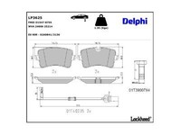 Delphi Bremsbelagsatz, Scheibenbremse LP3625 FüR Audi