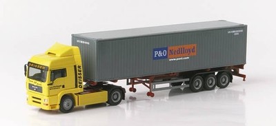 '' P&O Nedlloyd DEISSER  #  MAN TGA LX ContainerSzg# H0-1:87 # HERPA# 149150 #OVP