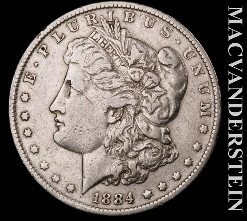 1884-O Silver Morgan Dollar - Scarce  Very Fine  Better Date  No Reserve  #L4932