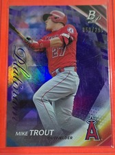2017 Bowman Platinum Purple #53/250 Mike Trout #100 