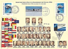 OTAN09-8 : 2009 - Maxi FDC "60e Sommet OTAN Strasbourg-Kehl / Présidents Pays OT