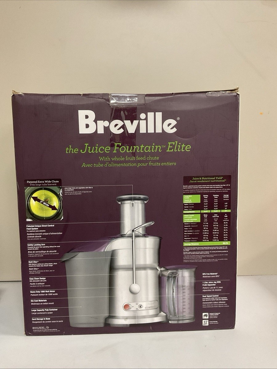 Breville 800JEXL Juice Fountain Elite 1000-Watt Extra