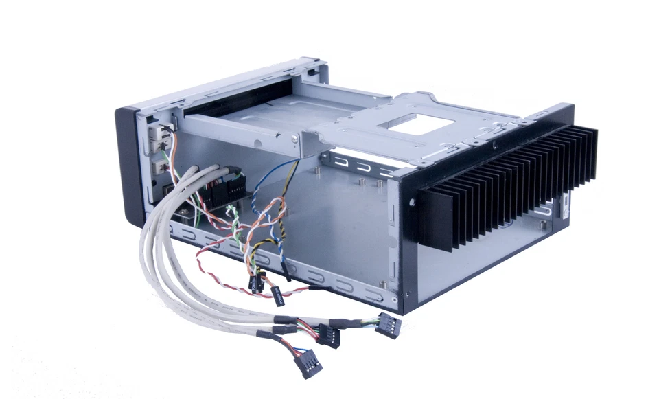 Mini PC Gehäuse für MINI iTX 17x17 cm MainBOARD 170 x170 CUBE Schwarz-Silber - Bild 3 von 4