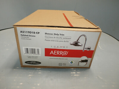 New Luxart A511TO18-CP Aerro WaterSense Shower Only Trim Polished Chrome