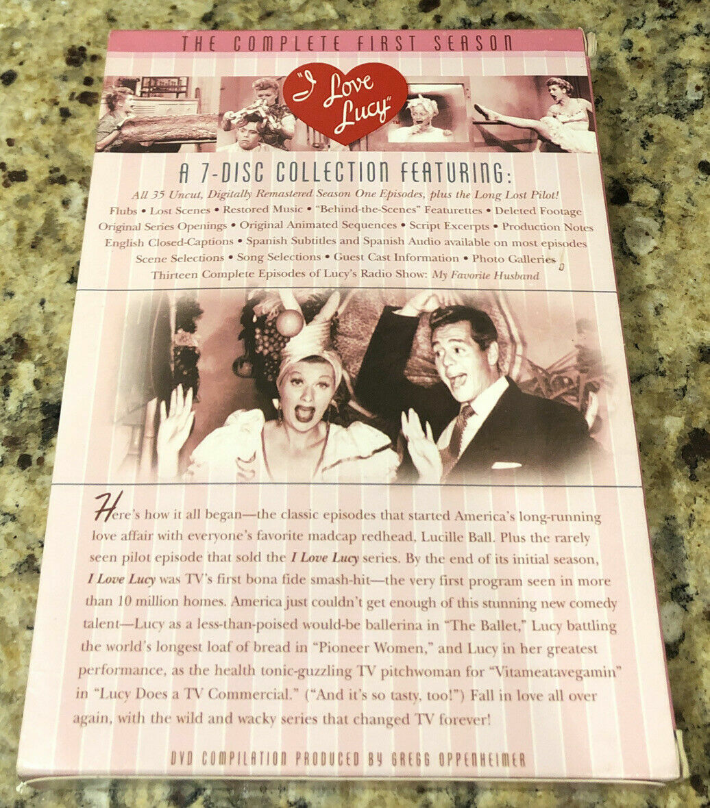I Love Lucy Complete First Season 1 DVD Set -7 Discs - 35 Eps