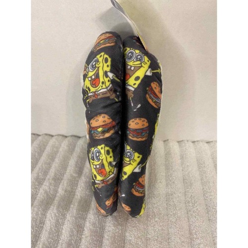 SpongeBob SquarePants Youth Boys Fuzzy Babba Slippers S/M 8-13 NEW Super Soft - Picture 2 of 3
