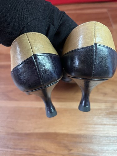 Zapatos de cuero Manolo Blahnik dos tonos talla 35 - Imagen 5 de 6