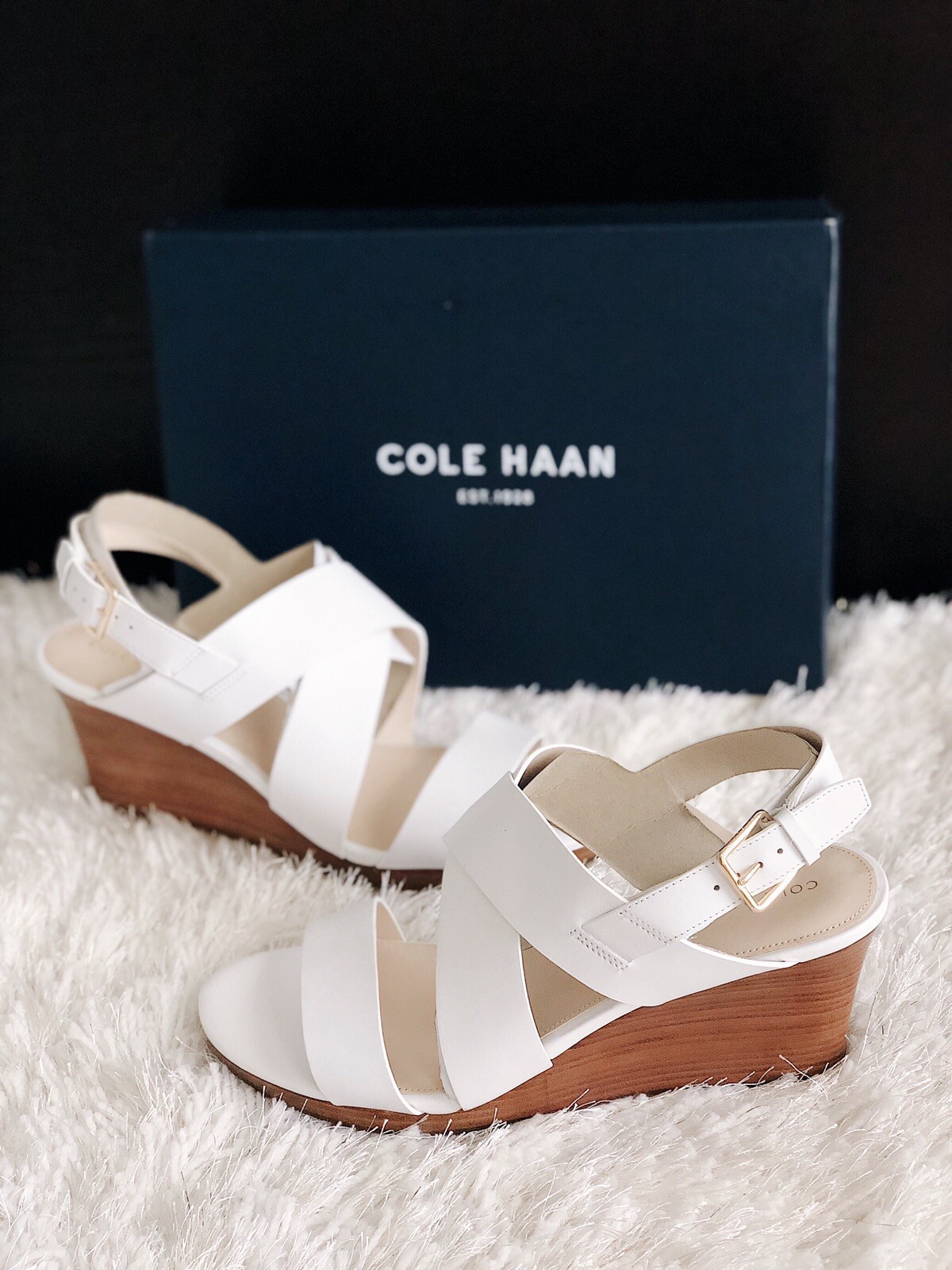 cole haan white sandals