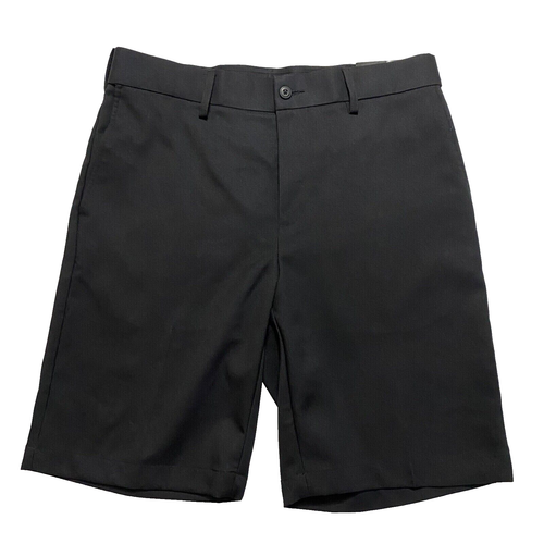 Mens PGA TOUR Expandable Waist Flat Front Golf Shorts BLK UV Protect SZ