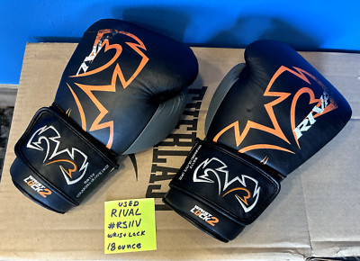 RIVAL RS11V EVOLUTION Sparring Boxing Gloves Black WRIST LOCK2 18oz