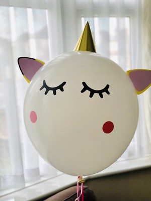 10 Stck. Einzigartige Brandneu Zum Selbermachen 24 Zoll Riesige Weiße Riesige Einhorn Party Ballon Wimpern