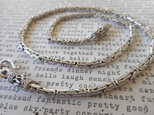 Sterling Silver 17" Byzantine Necklace       38181Z1