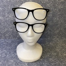 2- Pairs Retro Square Frame Women s Clear 2.75 Reading Glasses