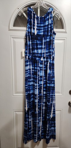 Maxi abito Calvin Klein blu tie dye nuovo con etichetta taglia 8 - Foto 5 di 5