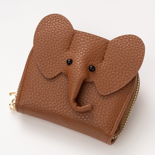 Leather Credit Card Wallet Elephant Pattern Change Small Bag Bank Card Case - Picture 8 of 16