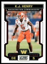 2023 Score K.J. Henry Washington Commanders #393