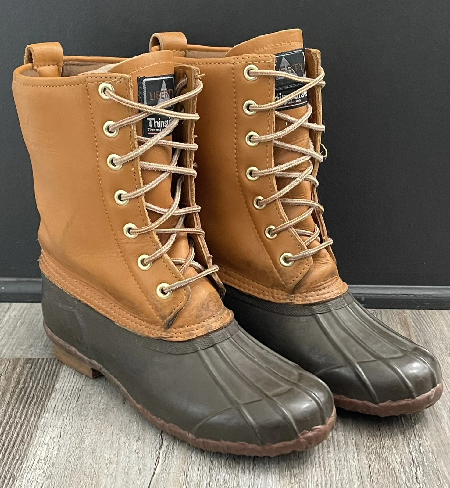 Liberty Rugged Outdoor Gear Boots Thinsulate Lace-Up Men’s 9 Steel Shank