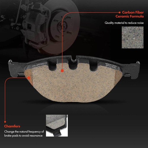 Drilled Brake Rotor & Ceramic Brake Pad for BMW 528i 535i GT 550i 740Li Front - Picture 7 of 8