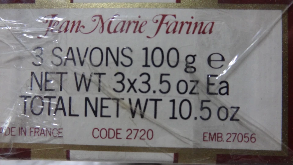 ROGER & GALLET Coffret vintage 3 savons x 100 g J-Marie Farina SOUS BLISTER NEUF - Photo 3/4