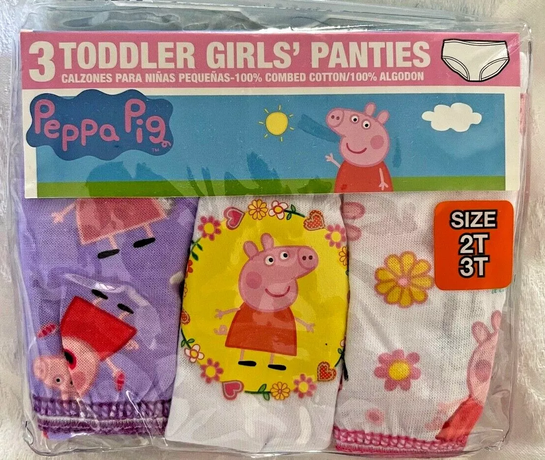 Nickelodeon Peppa Pig Girls' 3 Piece Panties Set Size 2T/3T