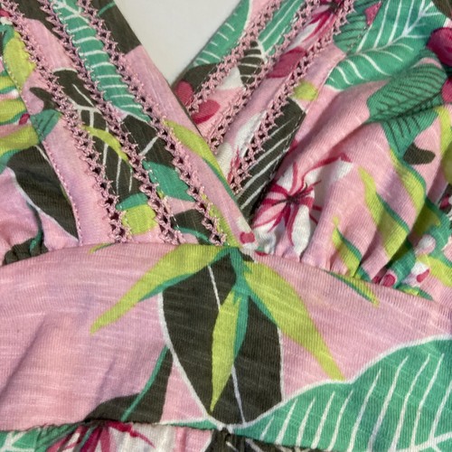 Tommy Bahama Mujer XXS Vestido Sol Rosa Multi Floral Tropical Luau Calado - Imagen 5 de 14
