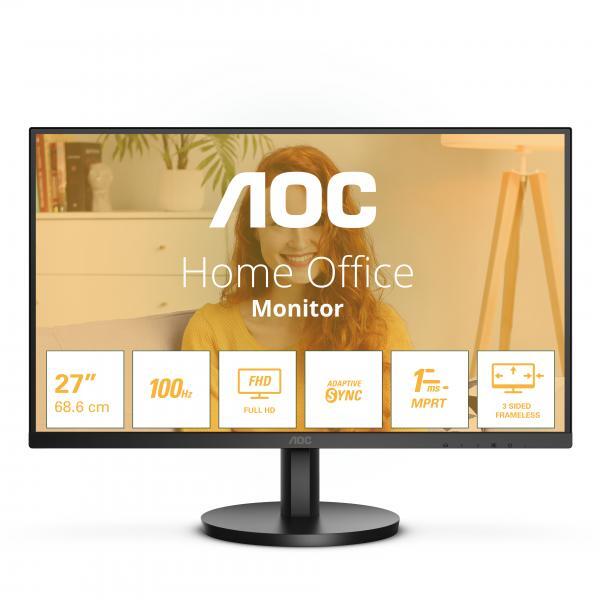 Aoc Monitor 27 Led Va Fhd 16:9 8ms 250 Cdm 100hz, Vga/hdmi, Multimediale