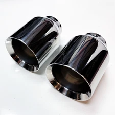 Pair of 5" Straight Cut Stainless Exhaust Tips 3" In Fits Dodge Challenger 08-23